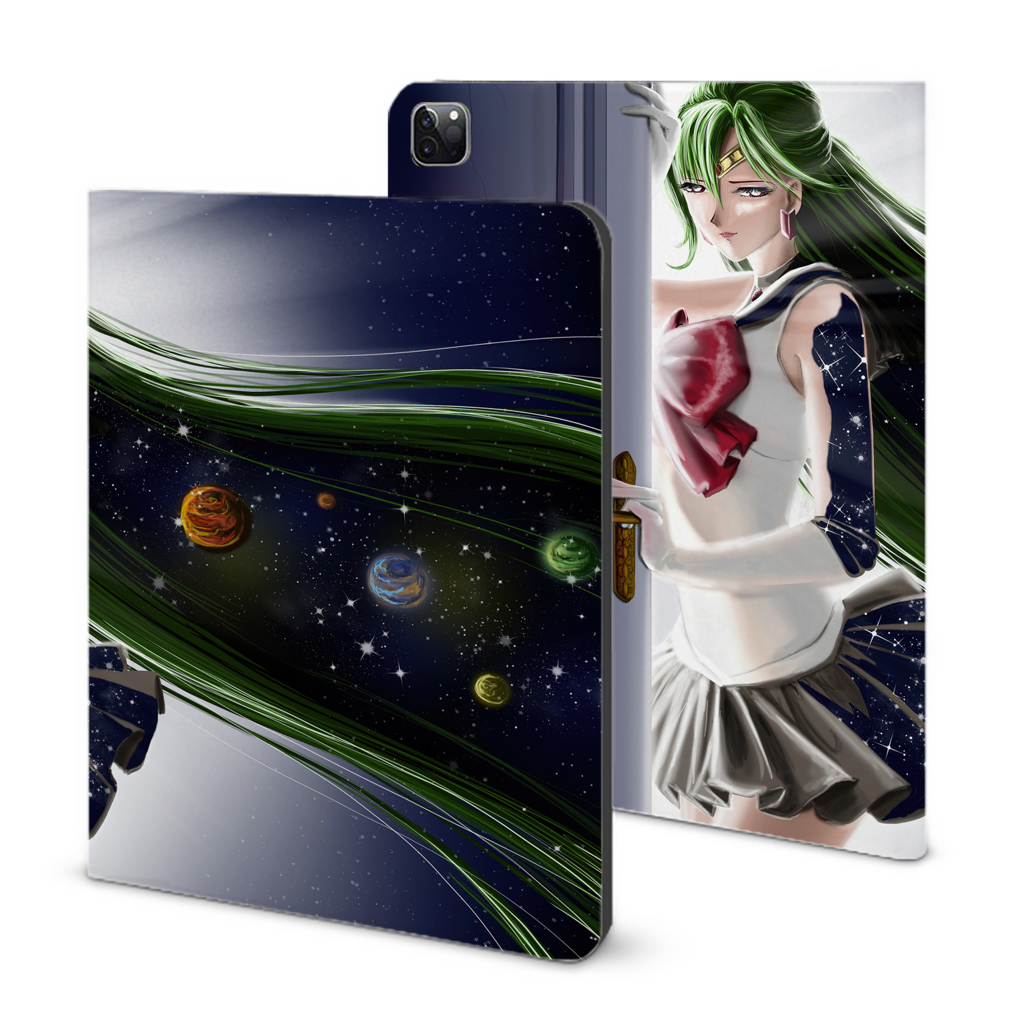 （画像用） 美少女戦士セーラームーン Sailor Moon IPad ケース ブック型 PUレザー TPU 耐衝撃 軽量 薄型 ペン収納なし 全面保護 IPad 各モデル対応